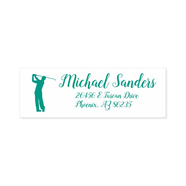 Automático Sello de dirección de golf personalizado - Logotip (Diseño)