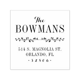 Automático Sello de dirección de monograma familiar