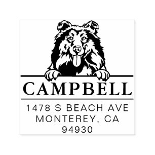 Automático Sello de dirección de perro del Personalizado Cute