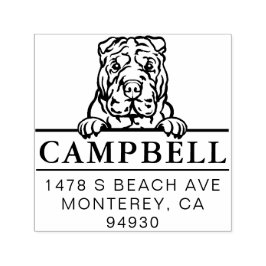 Automático Sello de dirección de perro Personalizado Cute Sha