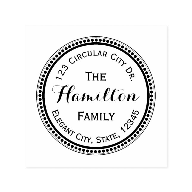 Automático Sello de dirección de redondeo de punto de circunf (Diseño)