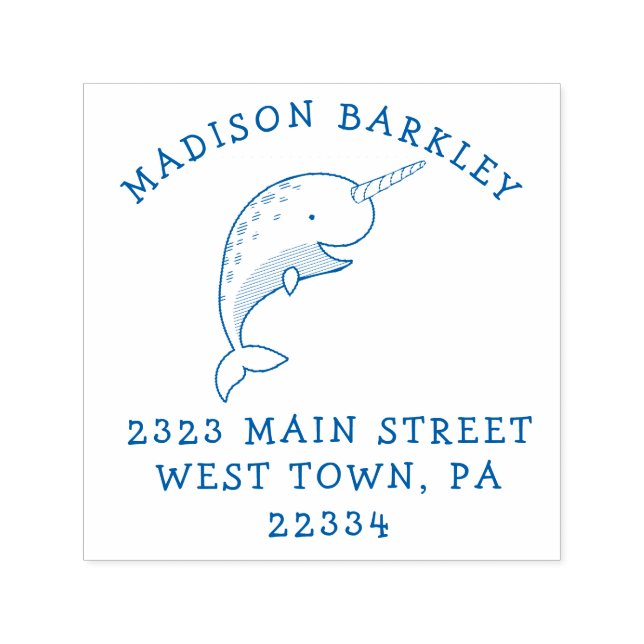 Automático Sello de dirección de retorno de ballena de Narwha (Diseño)