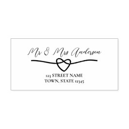 Automático Sello de dirección de retorno de Boda romántico