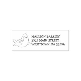 Automático Sello de dirección de retorno de Kawaii Kid Shark