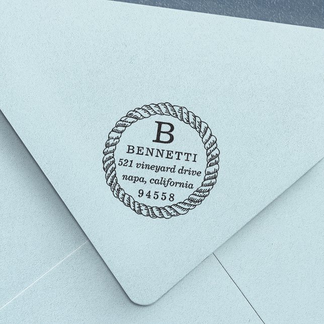 Automático Sello de dirección de retorno de monograma de pist (Subido por el creador)