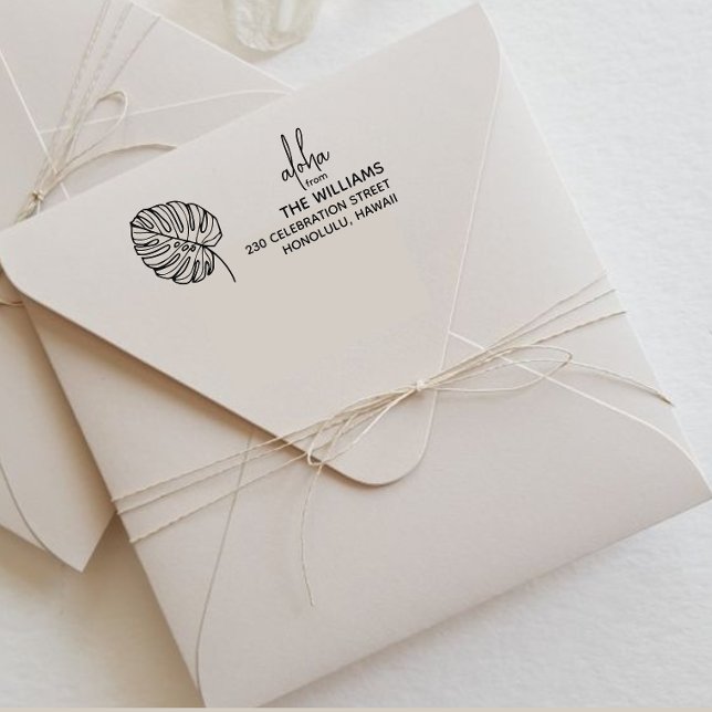 Automático Sello de dirección de retorno de Monstera Hawaii (Subido por el creador)