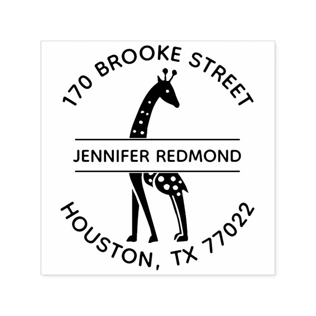 Automático Sello de dirección de retorno de redondeo de jiraf (Diseño)