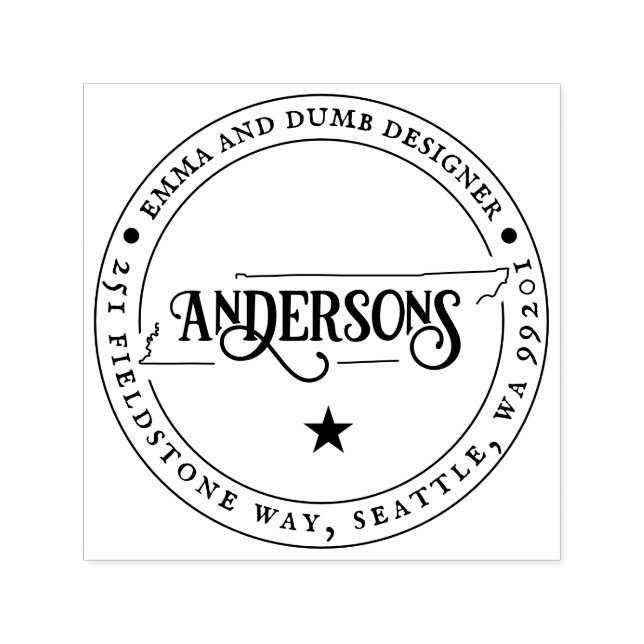 Automático Sello de dirección de retorno de Tennessee Autogra (Diseño)