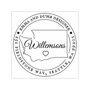Automático Sello de dirección de retorno de Washington