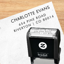 Automático Sello de dirección elegante minimalista sans serif