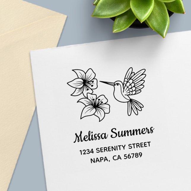 Automático Sello de dirección personalizada con flores de col (Subido por el creador)