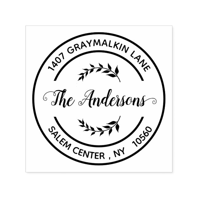 Automático Sello de dirección personalizada con letra manuscr (Diseño)