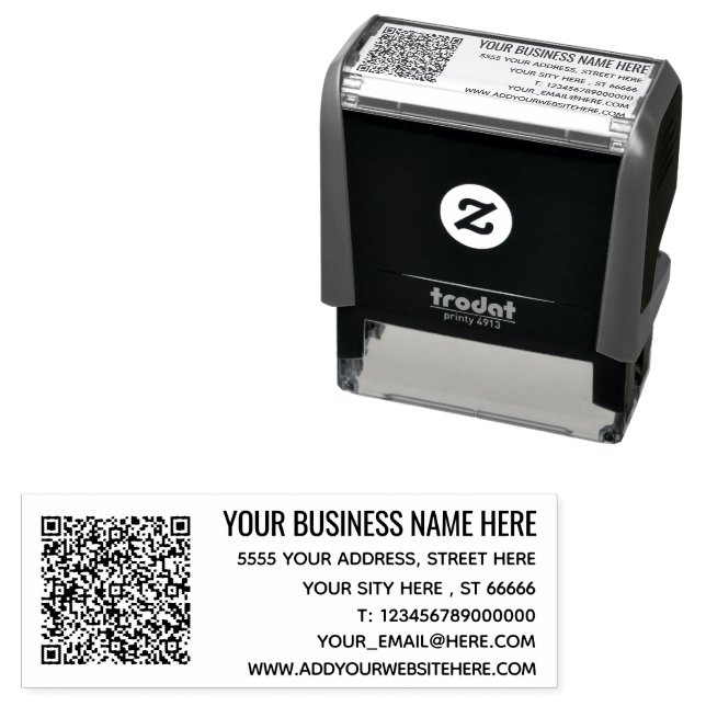 Automático Sello de dirección personalizado con código QR (In Situ)