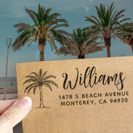 Automático Sello de dirección personalizado con palmera