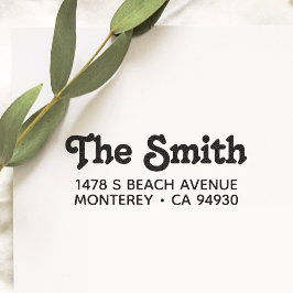 Automático Sello de dirección personalizado con tipografía ne