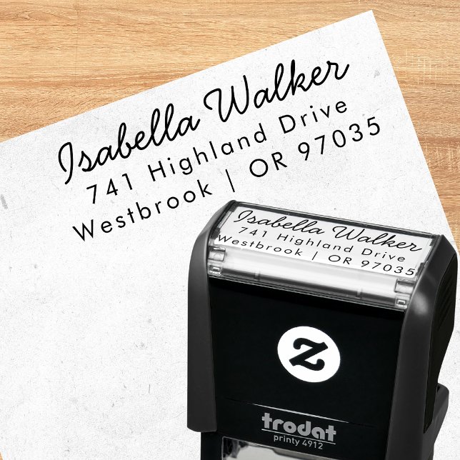 Automático Sello de dirección postal personalizada con letra  (Subido por el creador)