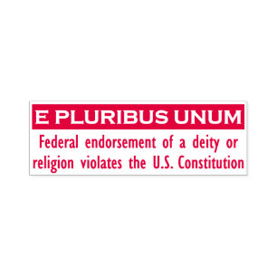 Automático Sello de E PLURIBUS UNUM - rojo/grande