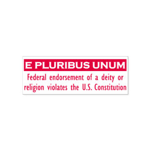 Automático Sello de E PLURIBUS UNUM - rojo/medio