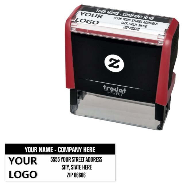 Automático Sello de empresa con logotipo personalizado Nombre (In Situ)