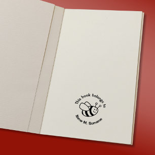 Automático Sello de ex libris de libro de dibujos animados de