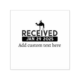 Automático Sello de Fecha Personalizado Logo Negro