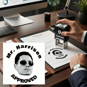 Automático Sello de foto de cara personalizada Profesor div