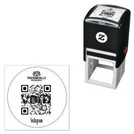 Automático Sello de goma con código QR de Instagram de la emp