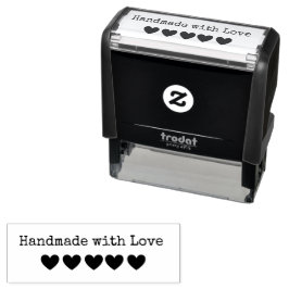 Automático Sello de goma con forma de corazón «Hecho a mano c