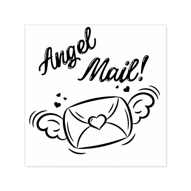 Automático Sello de goma de autotinta de Angel Mail (Diseño)