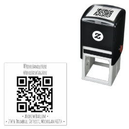 Automático Sello de goma de código QR personalizado