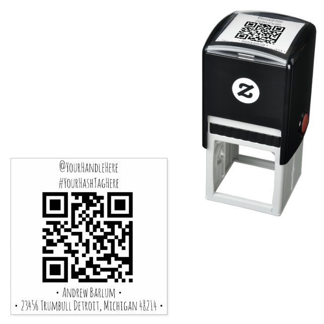 Automático Sello de goma de código QR personalizado (In Situ)