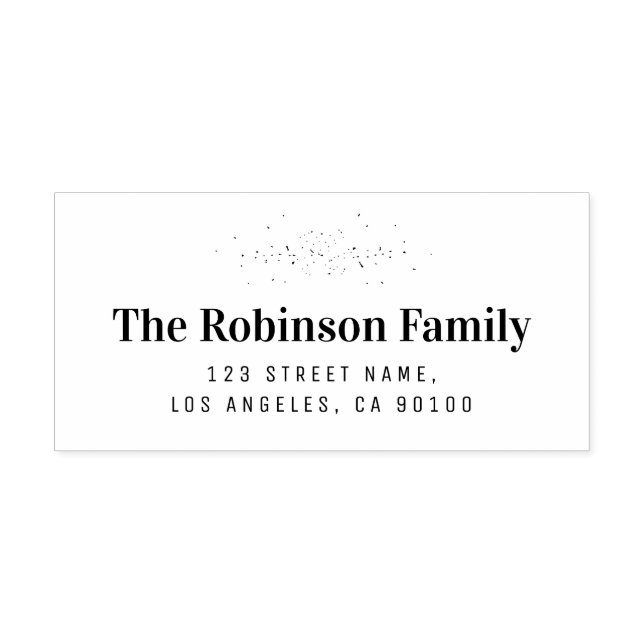 Automático sello de goma de dirección botánica moderna (Diseño)