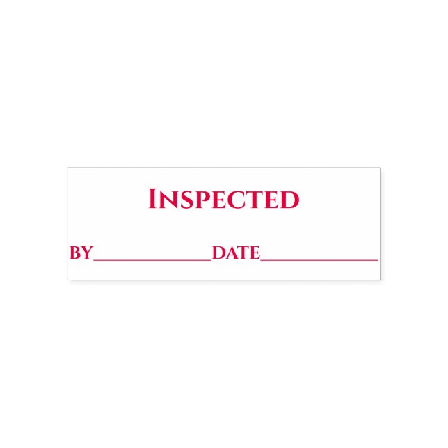 Automático Sello de goma de fecha inspeccionada con tinta pro (Diseño)