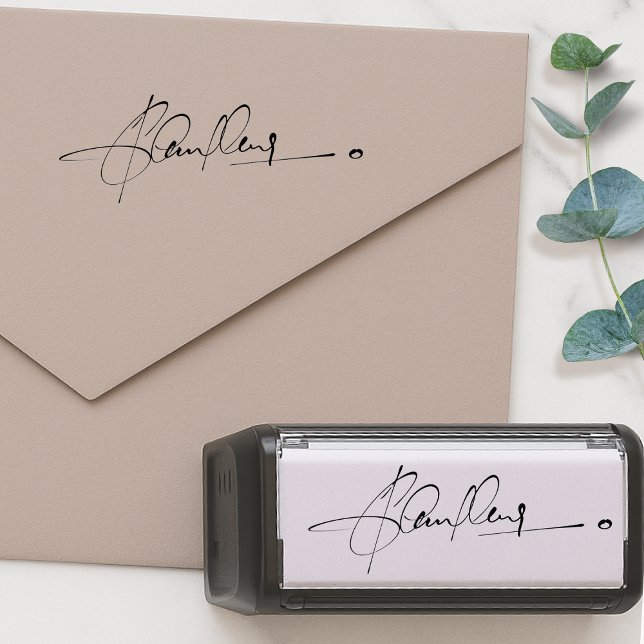 Automático Sello de goma de firma | Carga tu letra manuscrita (The perfect stamp for easily signing documents, letters, forms, contracts, checks & more!)