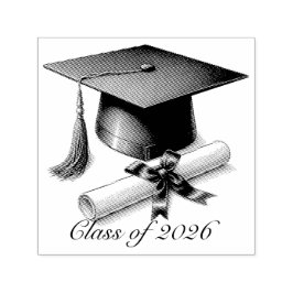Automático Sello de goma de graduación elegante con tinta inc