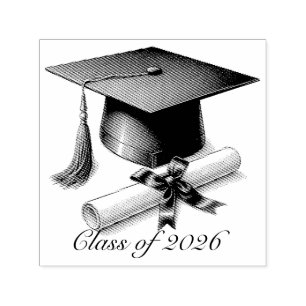 Automático Sello de goma de graduación elegante con tinta inc