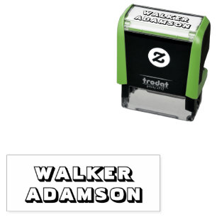 Automático Sello de goma de nombre 3D personalizado moderno y