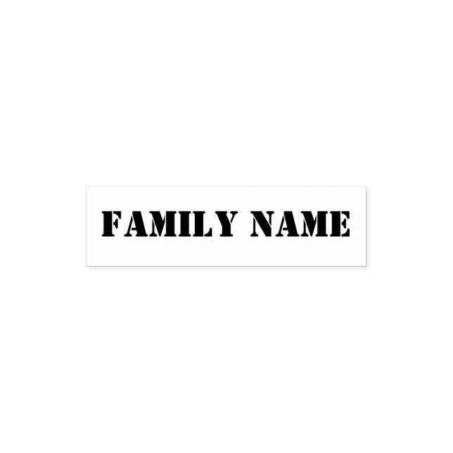 Automático Sello de goma de nombre familiar del personalizado (Diseño)