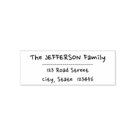 Automático Sello de goma de nombre familiar parecido a escrit