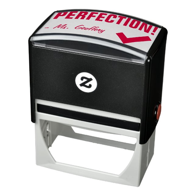 Automático Sello de goma "PERFECCIÓN!" + Nombre del educador (Producto)