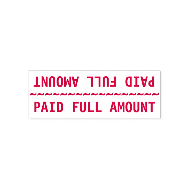 Automático Sello de goma simple "PAGADO TOTAL" (Diseño)