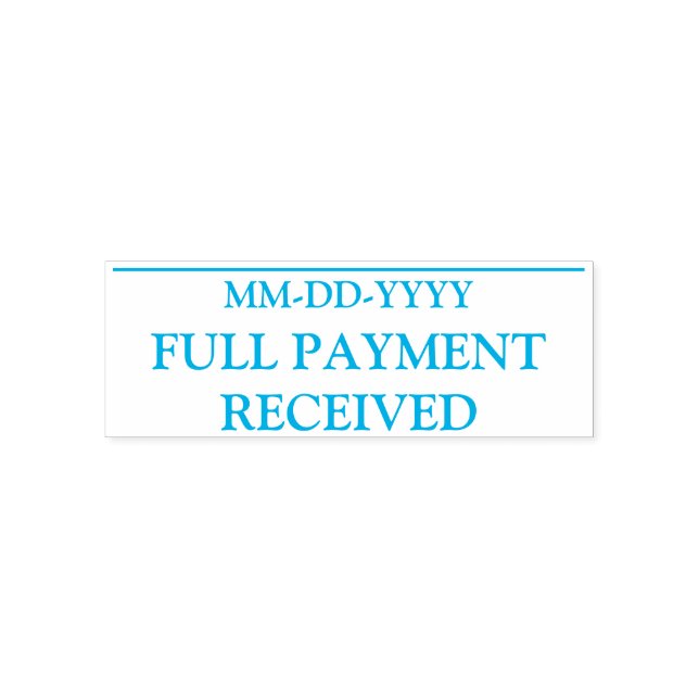 Automático Sello de goma simple "PAGO COMPLETO RECIBIDO" (Diseño)
