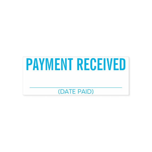 Automático Sello de goma sin formato "PAGO RECIBIDO" (Diseño)