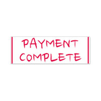 Sello de goma sin formato "PAYMENT COMPLETE"