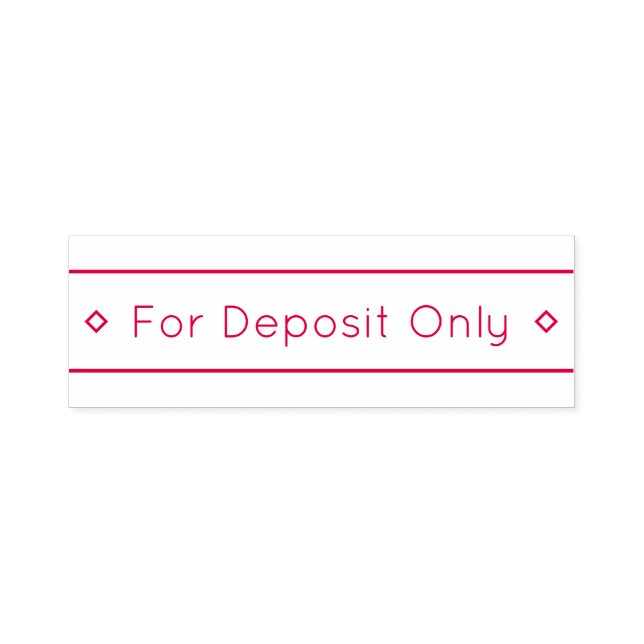 Automático Sello de goma "Sólo para depósito" (Diseño)
