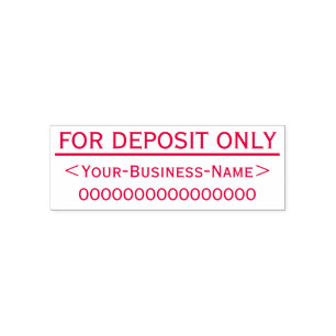 Automático Sello de goma "SÓLO PARA DEPOSITO" y nombre
