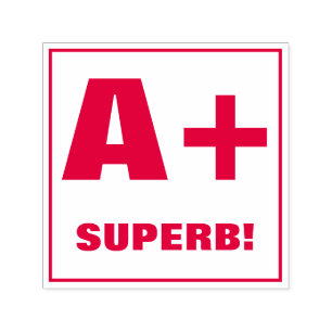Automático Sello de graduación de profesores: ¡A+, SUPERB!