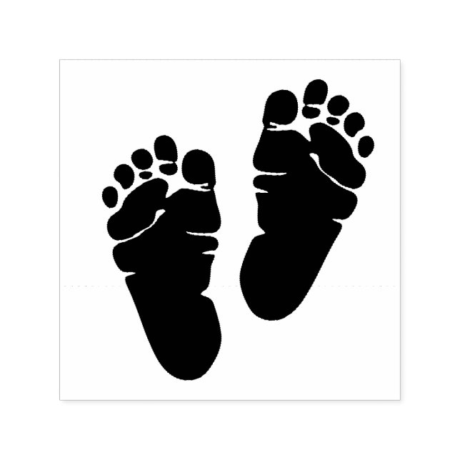Automático Sello de huella de pie de bebé diminuto para baby  (Diseño)