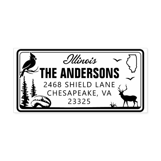 Automático Sello de la dirección de la placa de la licencia d (Diseño)