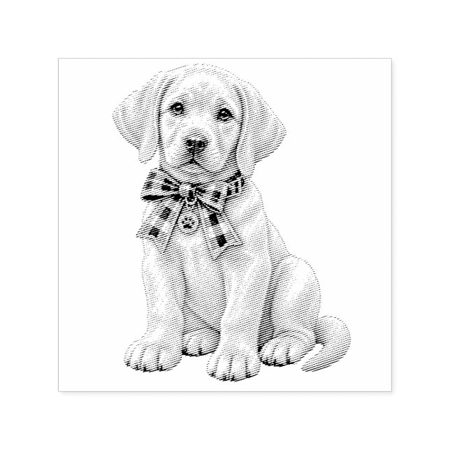 Automático Sello de Labrador Amarillo Lindo con Cinta (Diseño)